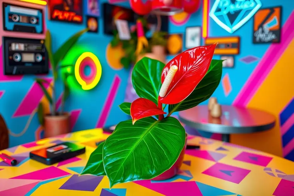 Como Integrar o Antúrio na Sua Decoração de Estilo Anos 80