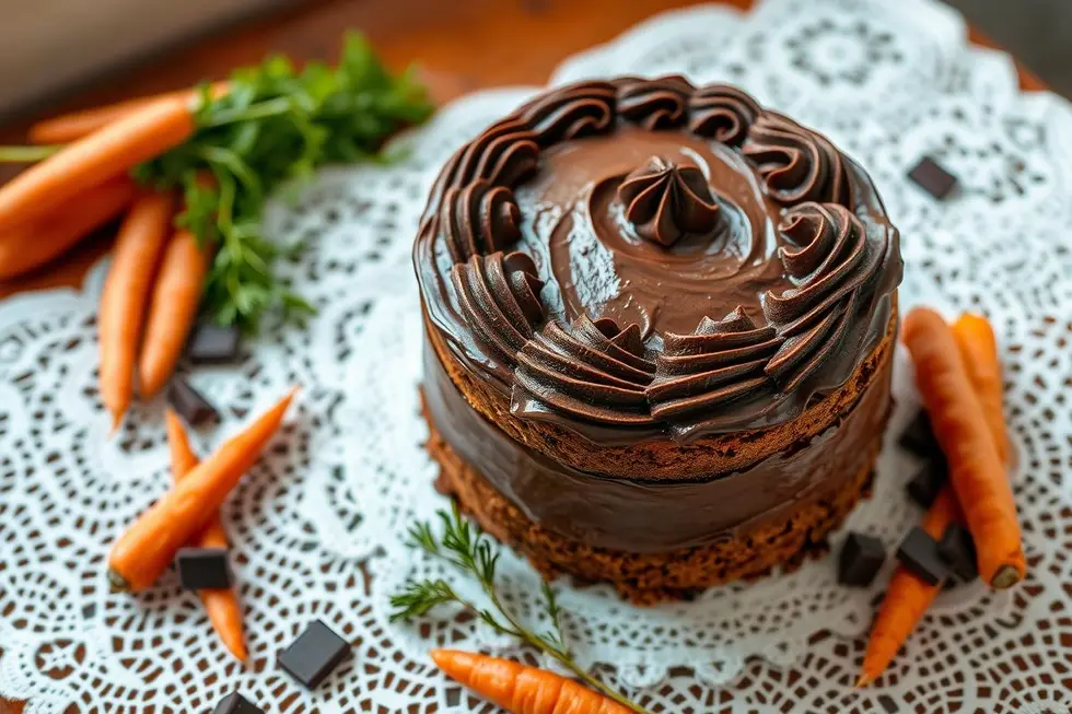 Bolo de Cenoura com Cobertura de Chocolate