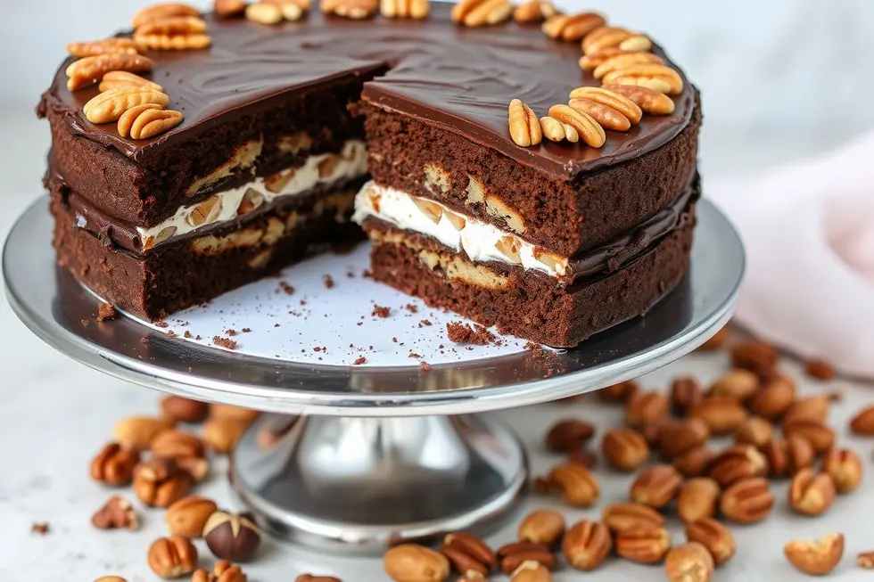 Bolo de Chocolate com Nozes