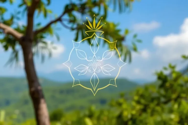 Pinha de Oxóssi em um ambiente natural, simbolizando prosperidade.