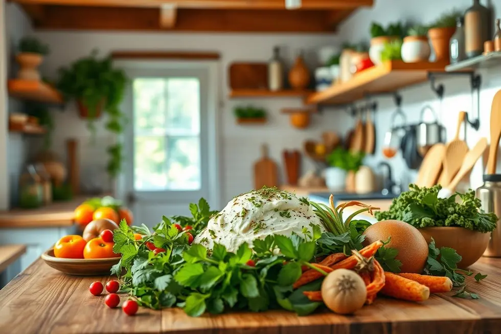 7 Receitas Saudáveis com Requeijão de Caju para o Seu Dia a Dia 8 Cozinha aconchegante com pratos saudáveis feitos com requeijão de caju.