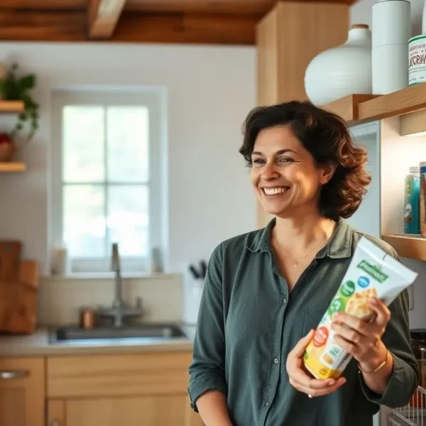 Cozinha acolhedora com alimentos sem glúten.