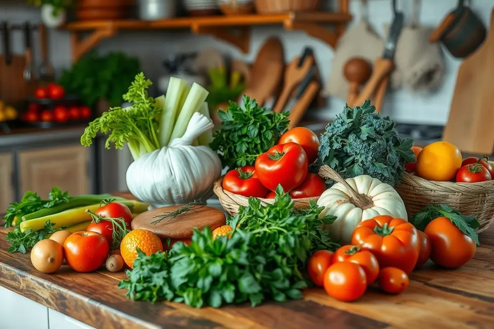 5 Receitas Simples e Saudáveis para Jantares Práticos 8 Cozinha cheirando a ingredientes frescos para jantares