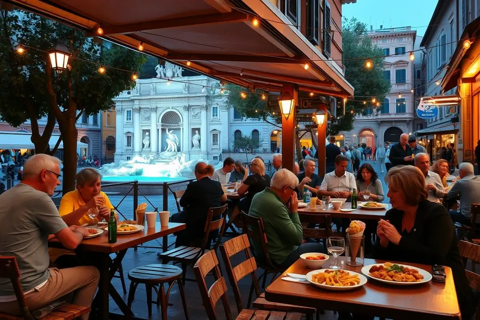 Gastronomia Nos Entornos da Fontana di Trevi