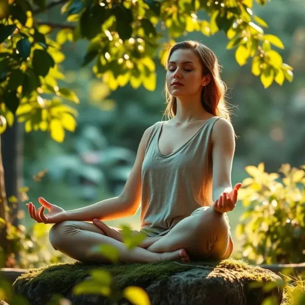 Mulher relaxando em um ambiente de spa representando saúde e bem-estar.