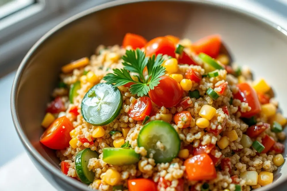 Receita 1: Salada de Quinoa com Legumes