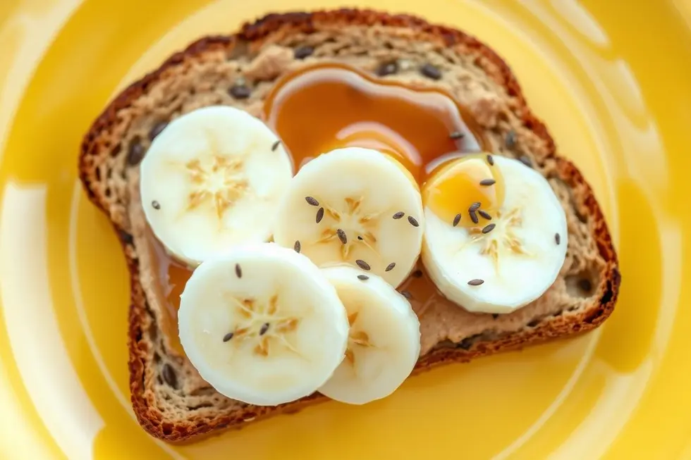 Torradas de Banana e Manteiga de Amendoim