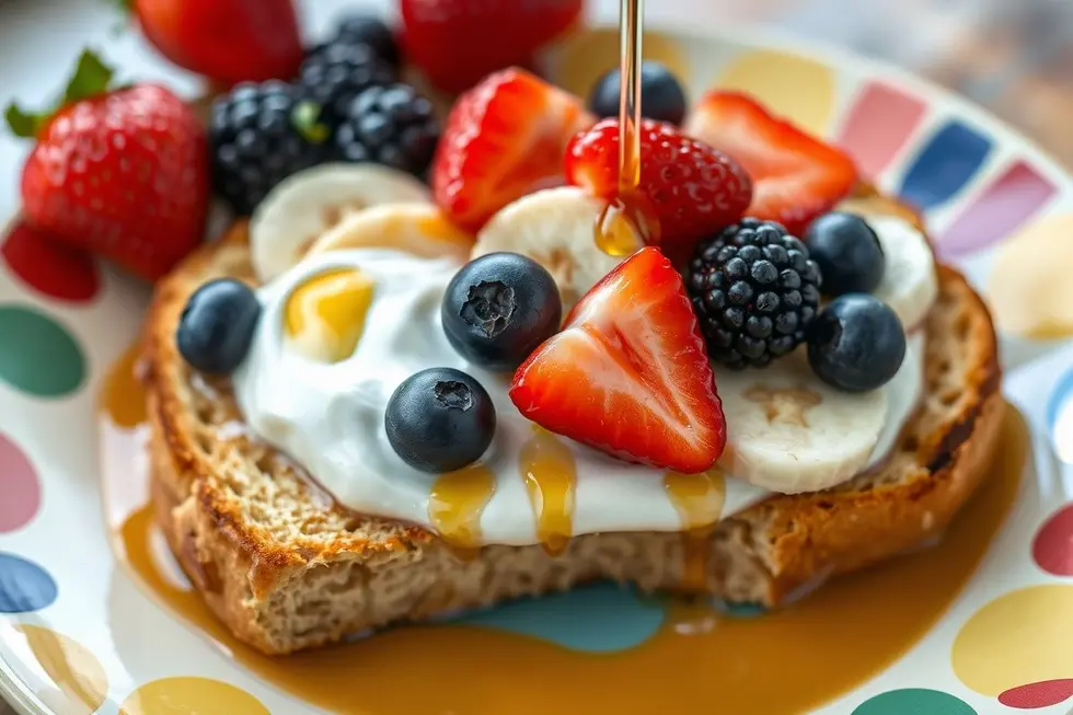 Torradas de Iogurte com Frutas e Mel