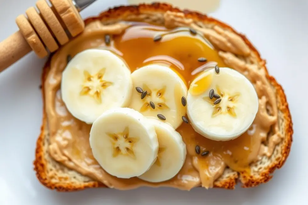 Torradas de Banana com Pasta de Amendoim: Energia e Sabor