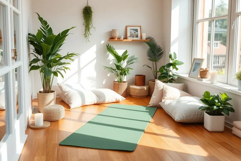 Crie um Espaço Confortável para Suas Práticas de Yoga