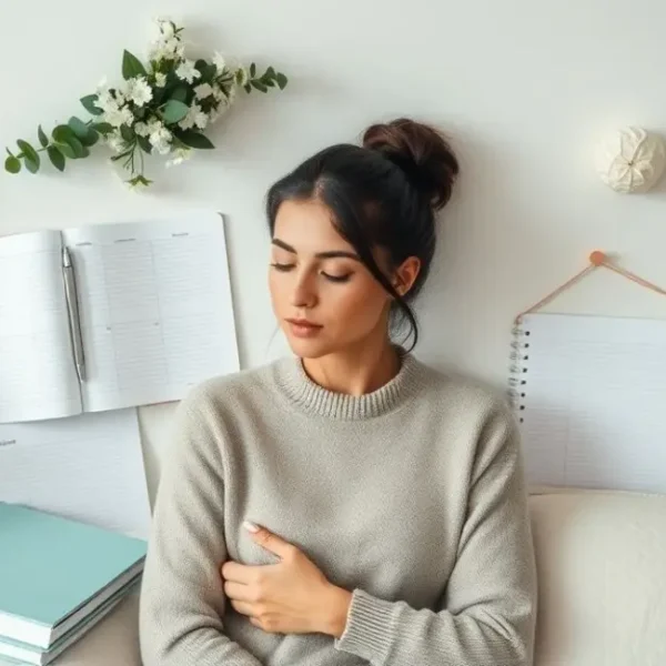 Ambiente calmo e organizado, refletindo a gestão financeira consciente.