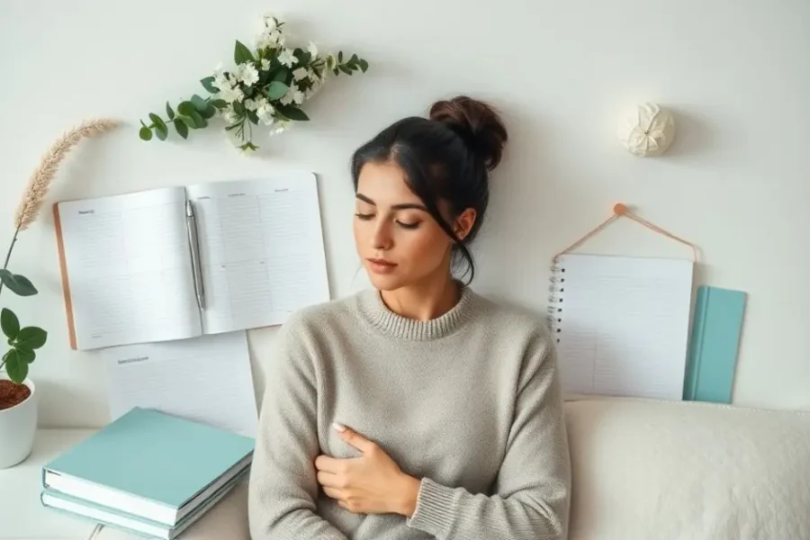 Ambiente calmo e organizado, refletindo a gestão financeira consciente.