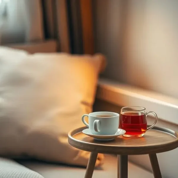 Ambiente acolhedor representando conforto e autocuidado.