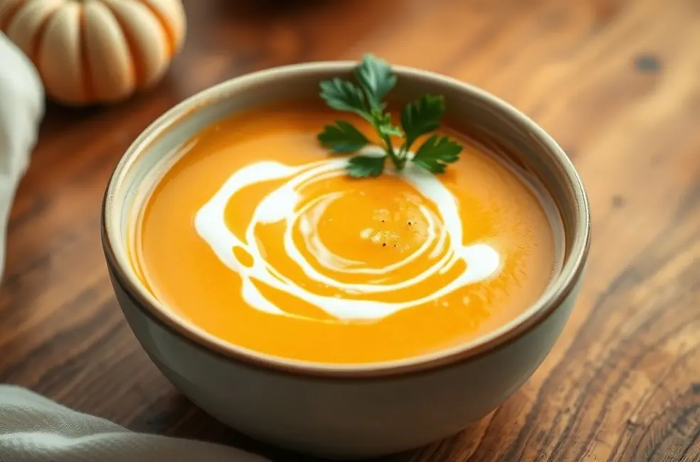 Sopa de Abóbora com Gengibre: Calor e Sabor em Cada Colher