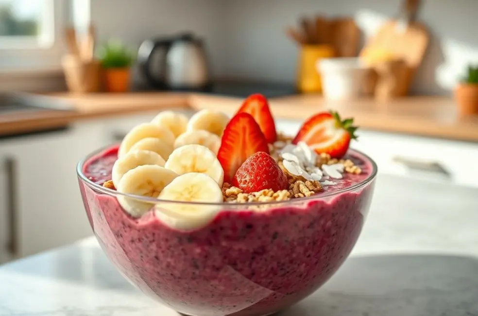 Açaí Bowl Clássico com Granola e Frutas