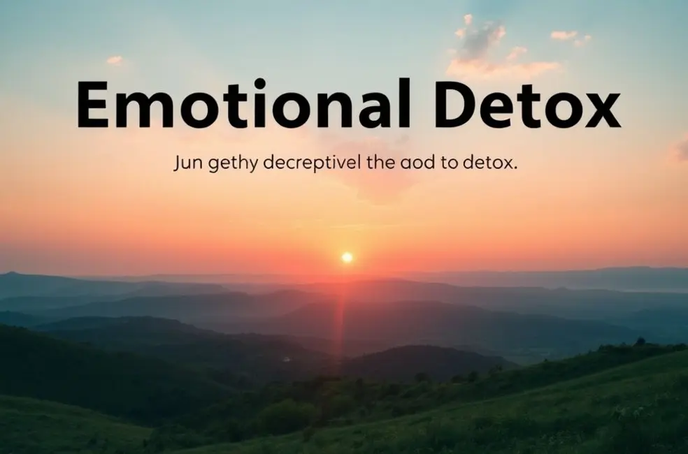 7 Estratégias de Detox para Equilibrar Sua Mente e Emoções 8 Paisagem serena com o amanhecer, representando o detox emocional.