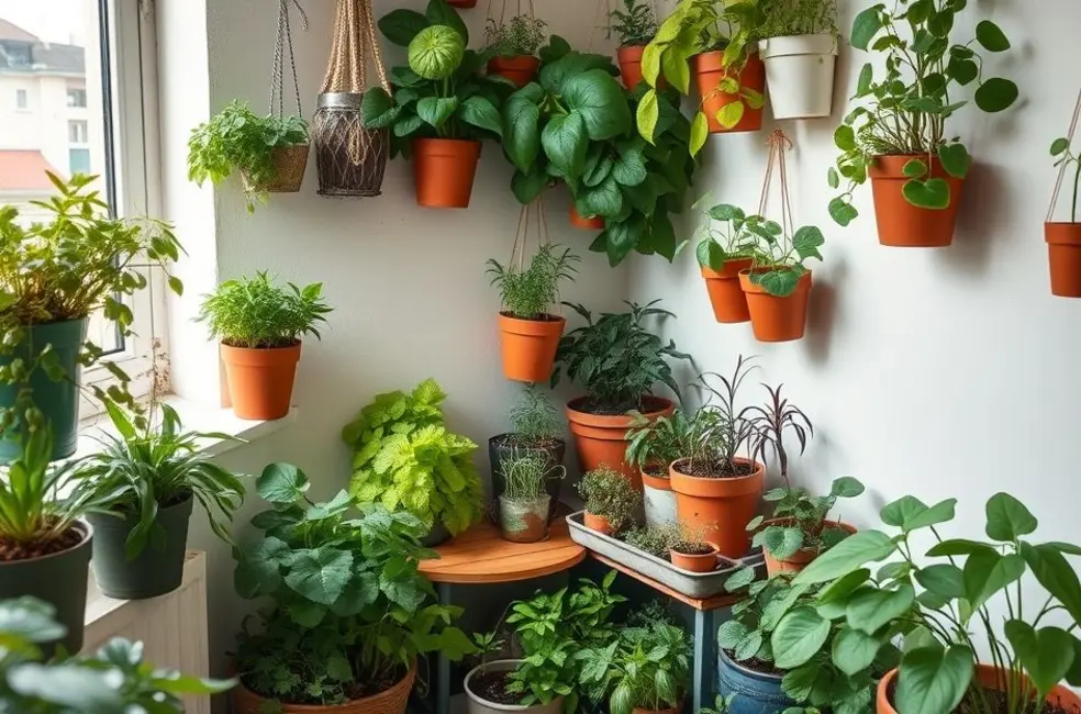 5 Dicas Práticas para Criar sua Horta de Apartamento com Iluminação Artificial 9 Transformando Espaços Pequenos em Jardins