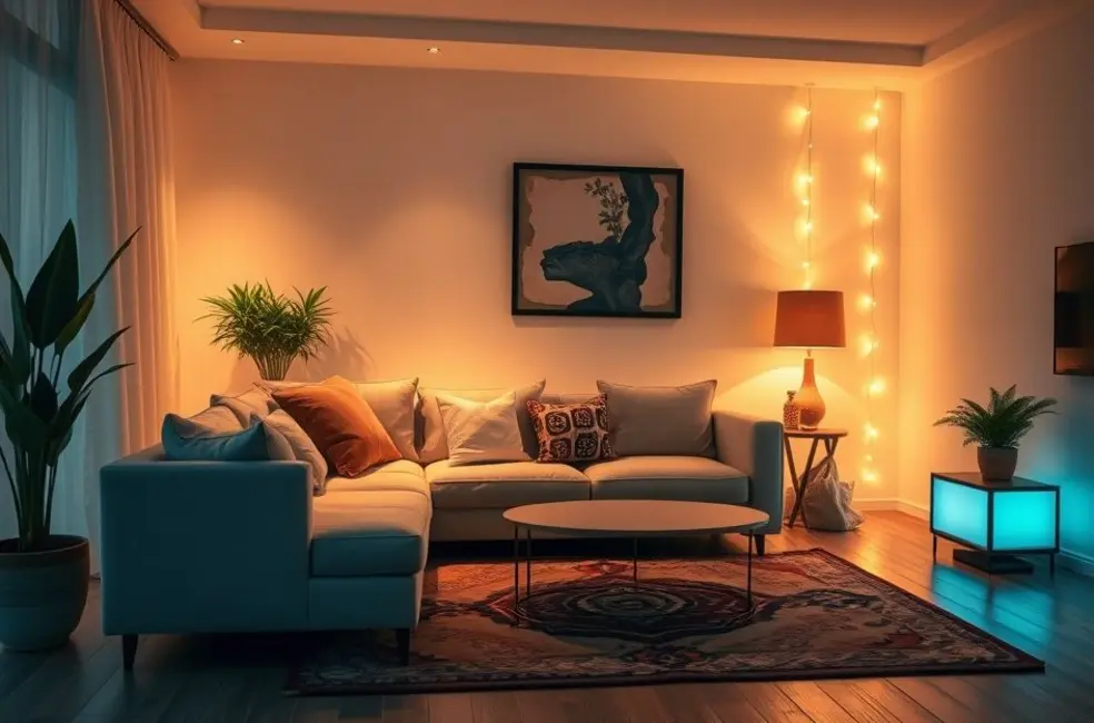Criando Ambientes Aconchegantes com Luzes de LED