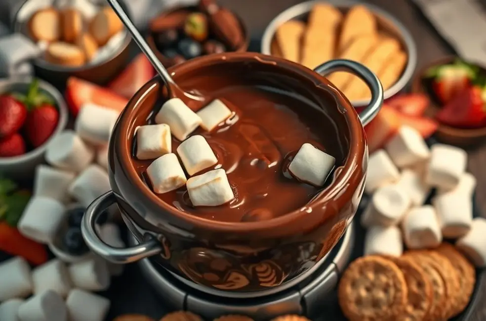 8 Receitas Incríveis de Fondue Doce para Uma Noite de Cinema Confortável 9 O Clássico Fondue de Chocolate: Simplicidade e Sabor