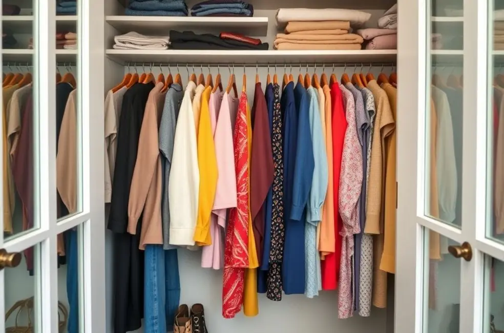 Montando um Guarda-Roupa Organizado com Cores
