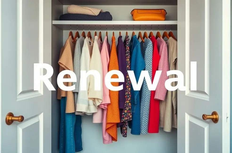 7 Dicas Práticas para Renovar Seu Guarda-Roupa Sem Gastar Muito 8 Closet bem organizado e colorido, refletindo estilo e renovação.