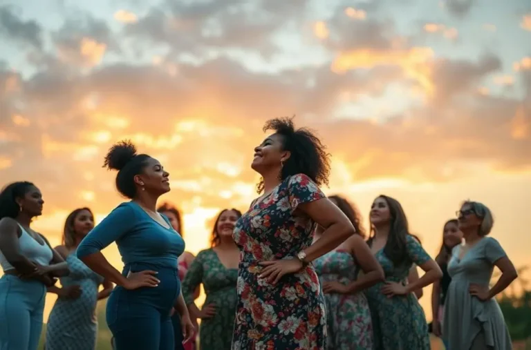 Grupo de mulheres juntas, simbolizando força e empoderamento.