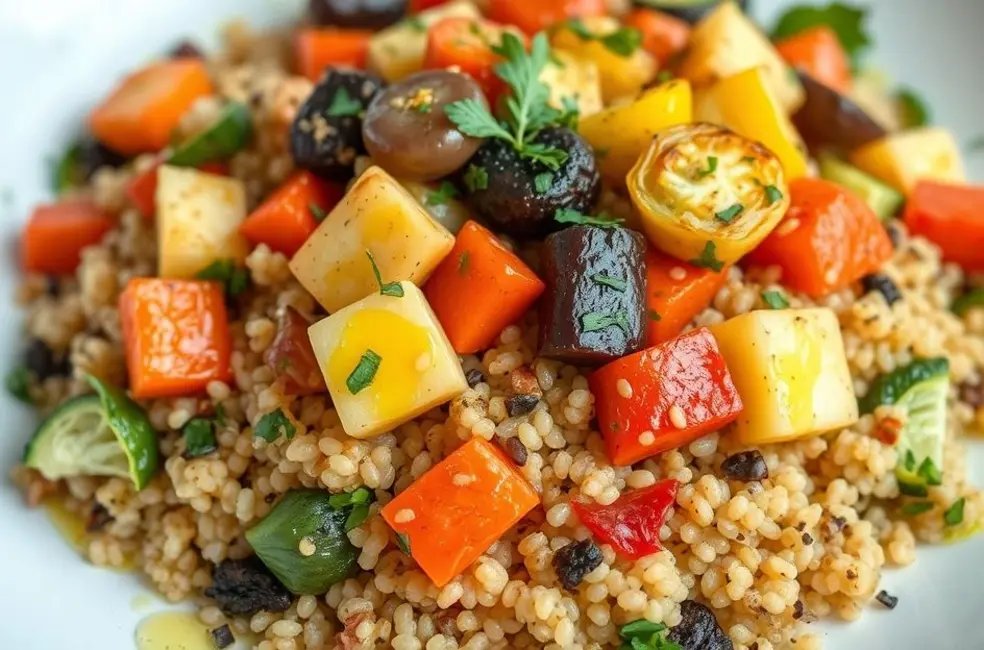 7 Saladas Criativas que Vão Satisfazer sua Fome e Aumentar sua Saúde 10 Salada de Quinoa com Legumes Assados: O Que Há de Novo?
