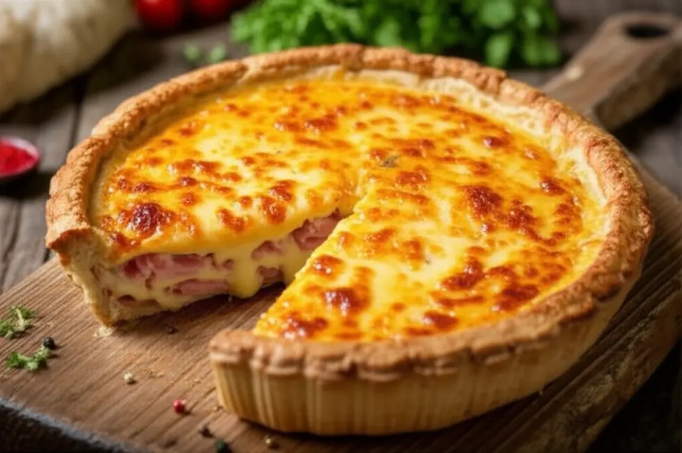 Torta de Queijo e Presunto: A Clássica Preferida