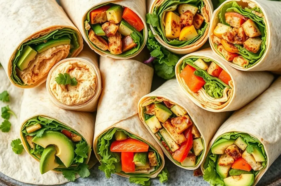 Receitas Práticas de Wraps Vegetarianos