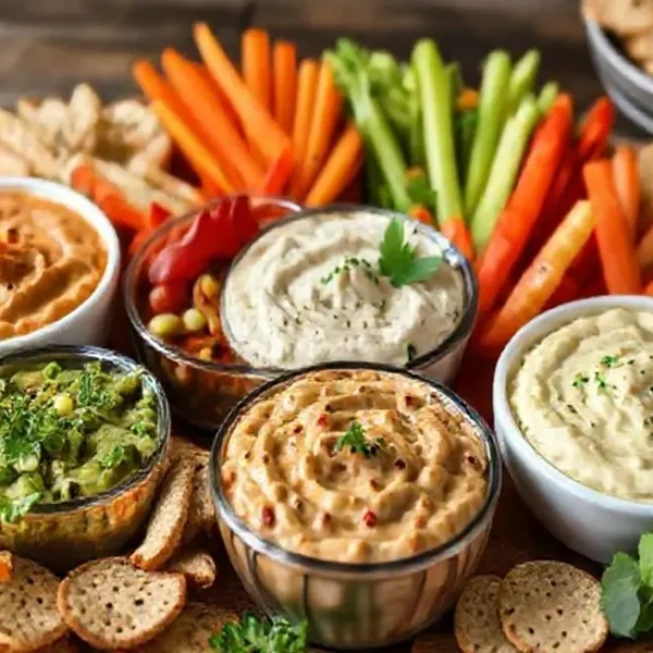 Seleção saudável de patês de legumes