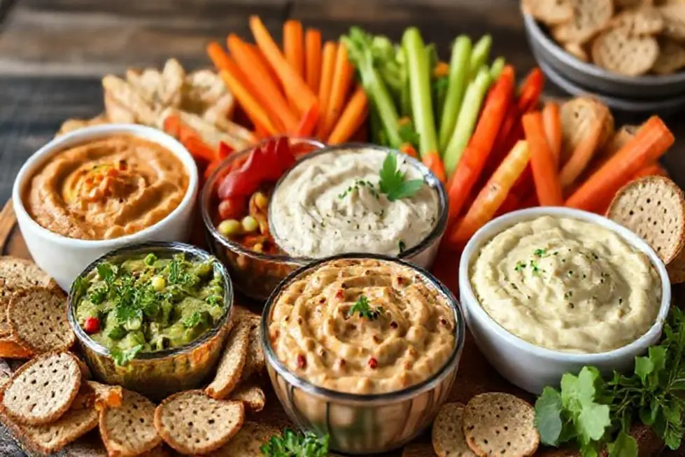 Seleção saudável de patês de legumes