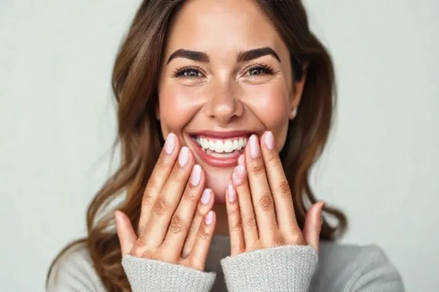 Cuidados Práticos para Manter Suas Unhas Saudáveis: 7 Dicas Essenciais 17 Mulher exibindo unhas bem cuidadas, simbolizando a importância do autocuidado.