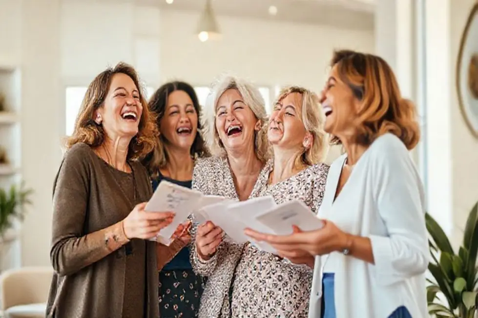 Mulheres celebrando suas conquistas financeiras juntas.