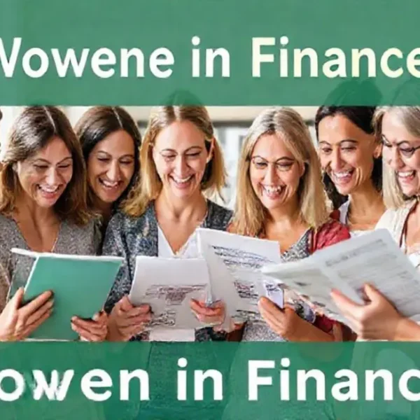 Grupo de mulheres felizes conversando sobre finanças e investimentos.