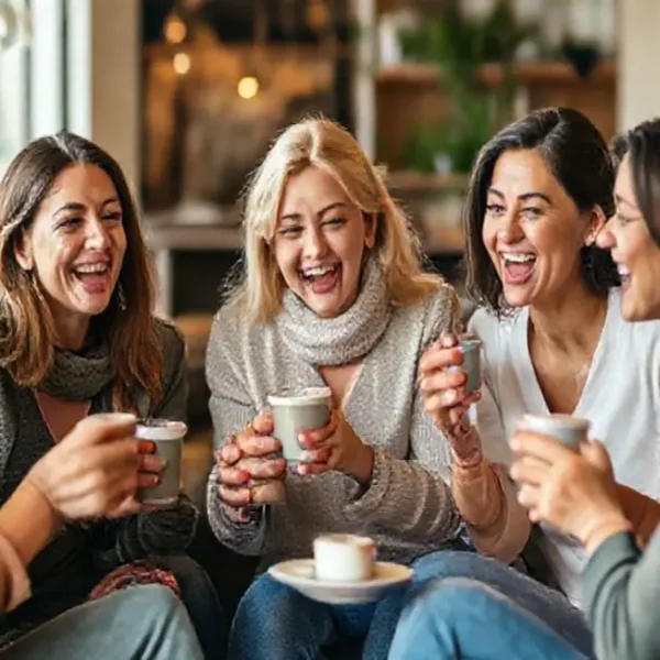 Grupo de mulheres discutindo investimentos e finanças.