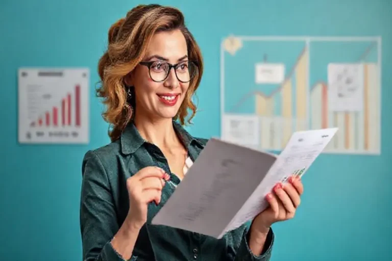 Imagem de uma mulher revisando opções financeiras, simbolizando empoderamento financeiro.