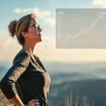 Mulher representando empoderamento e confiança em investimentos.