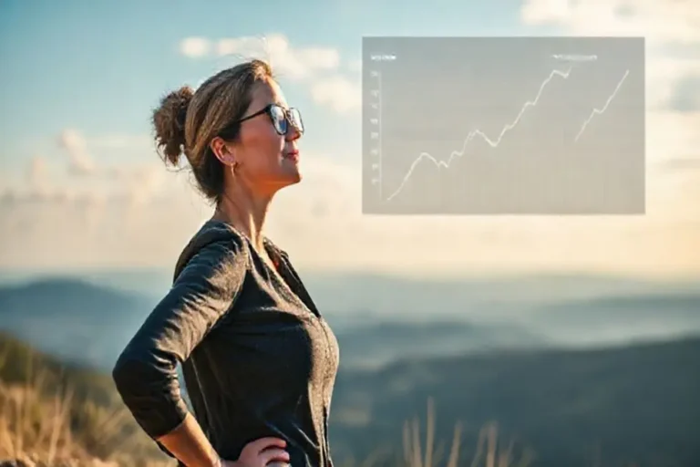 Mulher representando empoderamento e confiança em investimentos.