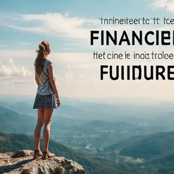 Mulher em uma vista panorâmica refletindo sobre seu futuro financeiro.