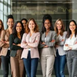 Grupo de mulheres investidoras.