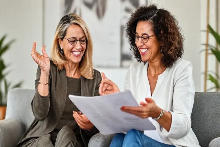 Imagem de mulheres trabalhando em planejamentos financeiros.