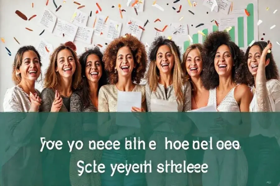 Grupo de mulheres felizes celebrando sucessos em investimentos.