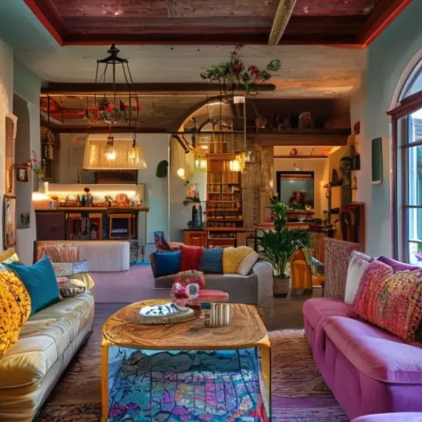 Interiores de uma casa lindamente decorados que refletem um estilo pessoal