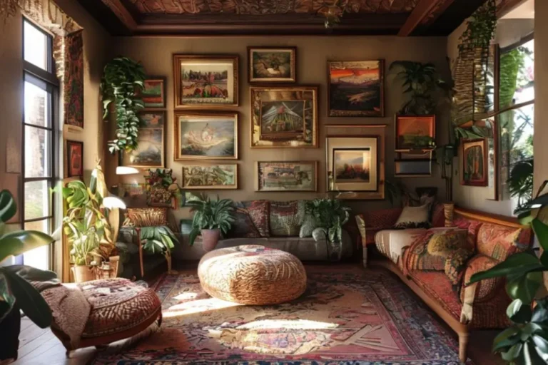 Sala de estar decorada de forma atraente