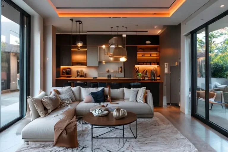 Interior de uma casa moderna e estilosa.