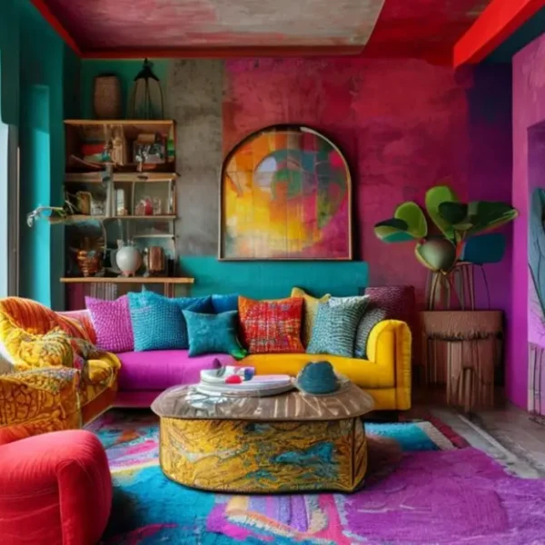 Um interior de casa estiloso e acolhedor.