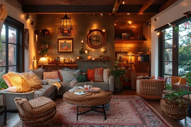 Ambiente aconchegante com decoração personalizada.