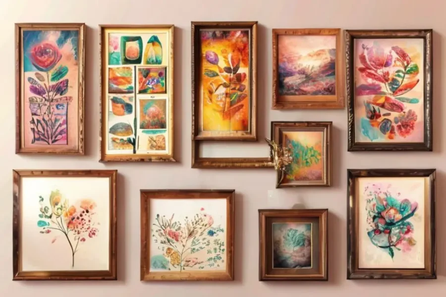 Banner convidativo sobre decoração criativa utilizando quadros e pôsteres.