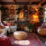 Ambiente acolhedor com decoração acessível e personalizada.