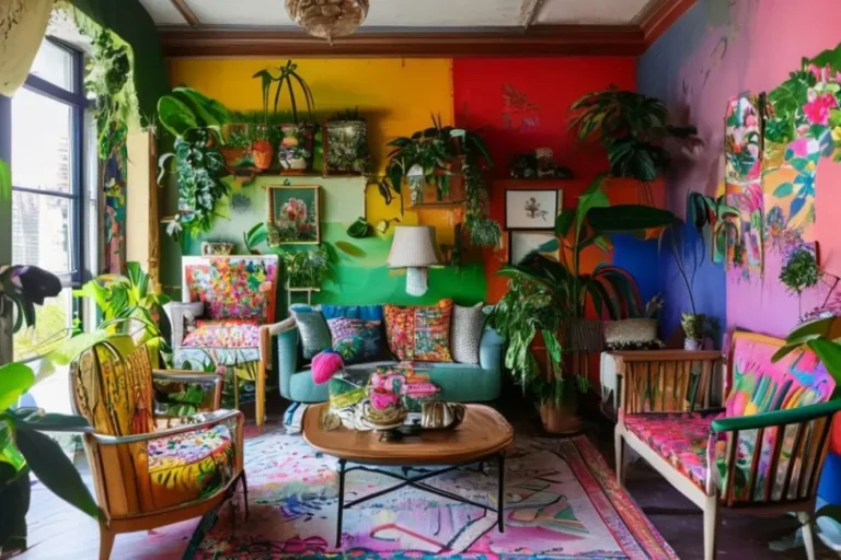 Ambiente decorado de forma acessível e criativa.